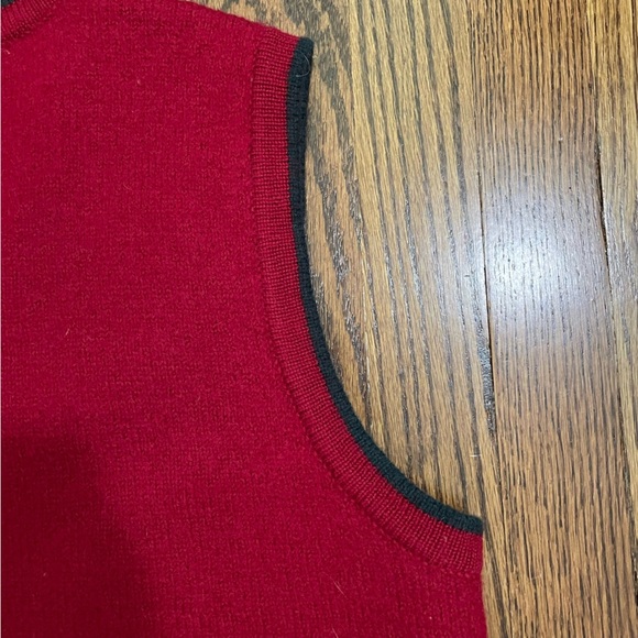 Talbots Red Wool Vest Holiday Christmas Size Small - Picture 8 of 11